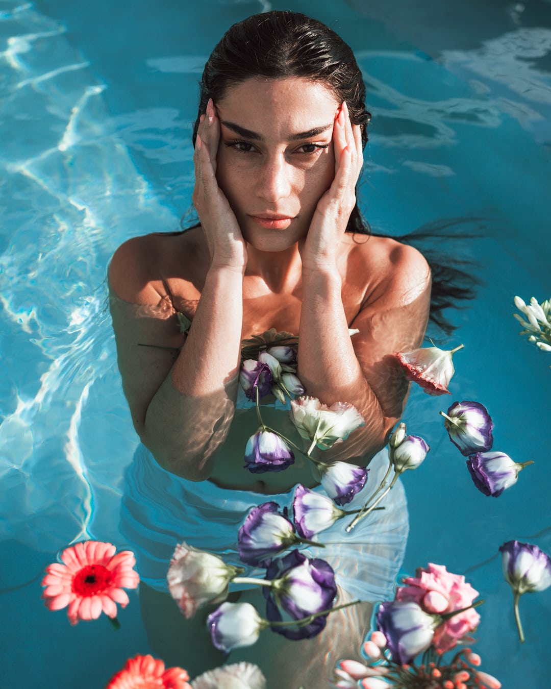 Ritratto In Acqua con i Fiori